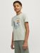 JACK & JONES T-shirt JJZION TEE SS CREW NECK JNR - Taille 140 - Coton - Desert Sage
