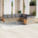 Maison Exclusive - Ensemble de jardin, composé de 10 pièces avec coussins, couleur : beige, matériau : polyrotin