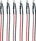 TAMS Elektronik 81-59626-06-C LED Met aansluitdraden Warm-wit, Rood 6 stuk(s)