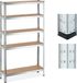 Relaxdays stellingkast - 1250 kg - metaal - 180 x 100 x 30 cm - 5 planken - zilver