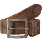 Jan Vanderstorm heren leren riem - 125 cm - lichtbruin - Plus Size
