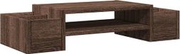 vidaXL Monitorstandaard met opbergruimte 70x27x15 cm hout bruin eiken
