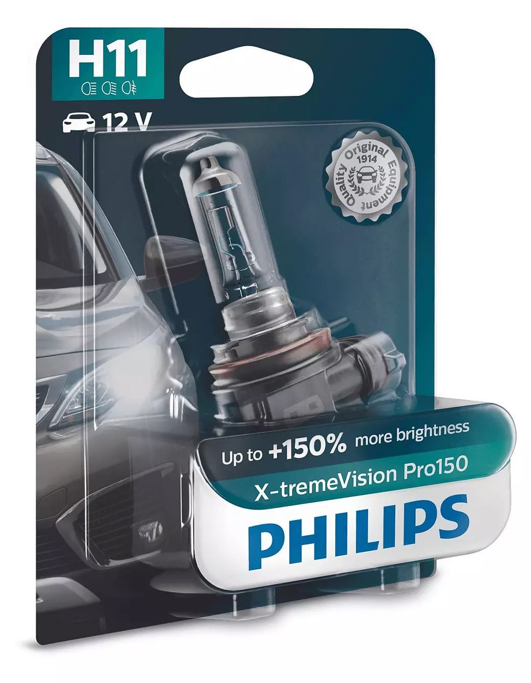 Philips 12362XVPB1 X-tremeVision H11 Halogen Headlight Bulb - 55W - 12V - 1 Pack