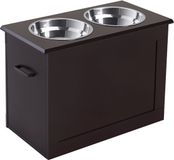 PawHut Alimentation pour animaux de compagnie - Bois - 60x30x41cm - Brun