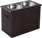 PawHut Alimentation pour animaux de compagnie - Bois - 60x30x41cm - Brun