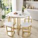Table de salle à manger avec 4 chaises et design moderne