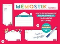 Mémostik: 4 outils d'organisation électrostatiques pour planifier sa semaine, avec 1 feutre effaçable