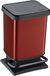 Rotho Paso Afvalemmer 20 l met voetpedaal en deksel, BPA-vrije kunststof (PP), metallic rood