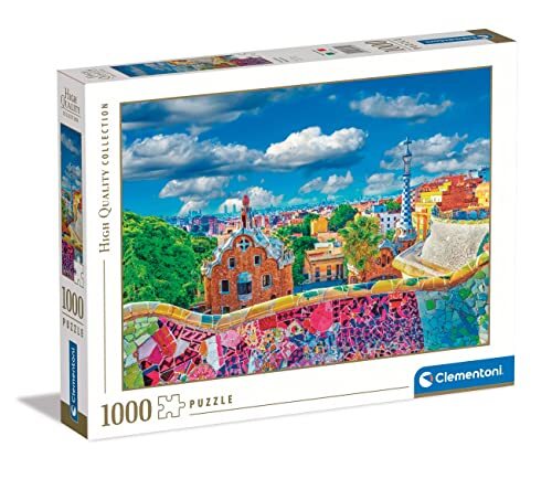 Clementoni Collection-Park Güell, Barcelona-1000 puzzel volwassenen, Made in Italy, meerkleurig, 39744