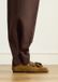 Manfield Dames Cognac Suède Loafers Maat 42