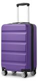 Valise cabine - Valise rigide - Léger - Serrure TSA - 4 roulettes - 55 x 35 x 22 cm - Lilas