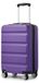 Valise cabine - Valise rigide - Léger - Serrure TSA - 4 roulettes - 55 x 35 x 22 cm - Lilas