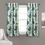 Lush Decor Bloemen Paisley licht filteren venster gordijn paneel paar, 45 "L x 52" W, blauw en groen