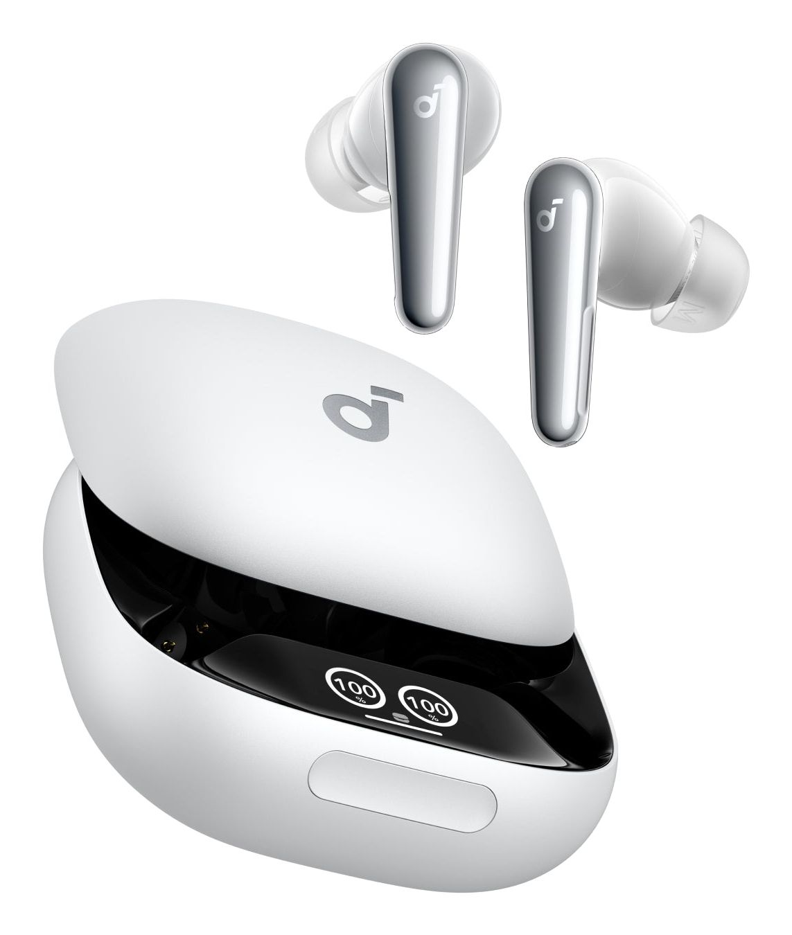 soundcore by Anker Liberty 4 Pro - White - Noise Cancelling Earbuds - Bluetooth 5.3 - Hi-Res Audio