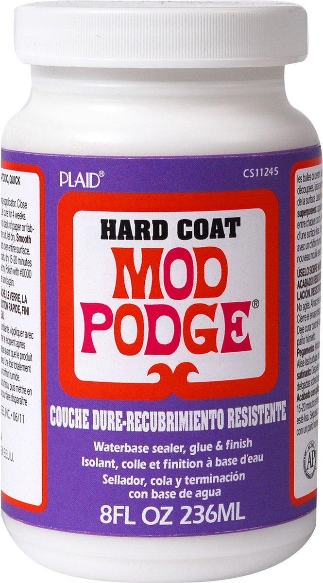 Mod Podge Satijnen harde hoes, 8 oz, synthetisch materiaal, wit, 10,8 x 6,4 x 6,4 cm