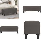 vidaXL Bankje 100x35x41 cm kunstleer grijs