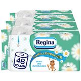 Regina Kamille-toiletpapier, 3-laags, verpakking van 3 stuks (3 x 16 stuks) | 3 x 16 afzonderlijke verpakkingen, 150 vellen per rol, zacht en betrouwbaar, met een vleugje kamille