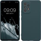kwmobile Hoesje compatibel met Samsung Galaxy A53 5G hoes - TPU telefoonhoes met camerabescherming - Donker leisteen