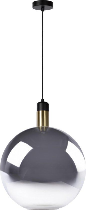 Lucide JULIUS Hanglamp - Ø 40 cm - Fumé - 1xE27 - Mat Goud/Messing