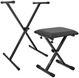 Gear4music Keyboardstandaard en bankset