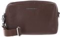 Mandarina Duck Mellow Leather Crossbody Camera Bag Milk Chocolate