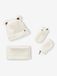 Vertbaudet Set voor babyjongen 'Bear Mood' met muts + snood + wanten van sherpa