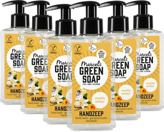 Marcel's Green Soap Handzeep - Vanille & Amber - 6 x 500ml