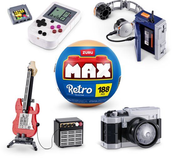 Zuru France ZURU MAX Retro Bouw je eigen retro apparaten (Serie 2) - Bouwset - 188 onderdelen