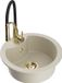 Mexen Diego évier en granit 1 bac avec robinet de cuisine Aster, beige