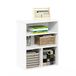 Furinno PASIR Boekenplank, boekenkast, 3-laags display, boekenkast, 11,8 x 23,6 x 28,1, voor woonkamer, slaapkamer, thuiskantoor, wit