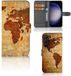 B2Ctelecom Samsung Galaxy S23 Plus Flip Cover Wereldkaart