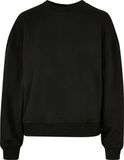 Build your Brand Ladies Oversized Crewneck Sweatshirt BY212 - Black - XXL