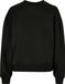 Build your Brand Ladies Oversized Crewneck Sweatshirt BY212 - Black - XXL