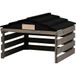 dobar Garage voor robotmaaier van hout met afneembaar dak, schuilplaats voor robotmaaier met individueel schild - 78,5 x 74 x 52,5 cm - grijs/zwart
