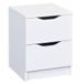 Altobuy JENNY Table de nuit Blanc 2 tiroir(s)
