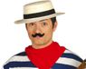 Fiestas Guirca Gondoliers Lou Bandy hoed - stro - volwassenen - Naturel