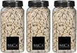 Mica Decorations decoratie steentjes - 3x - creme wit - 1 kilo - 650ml - hobby steentjes
