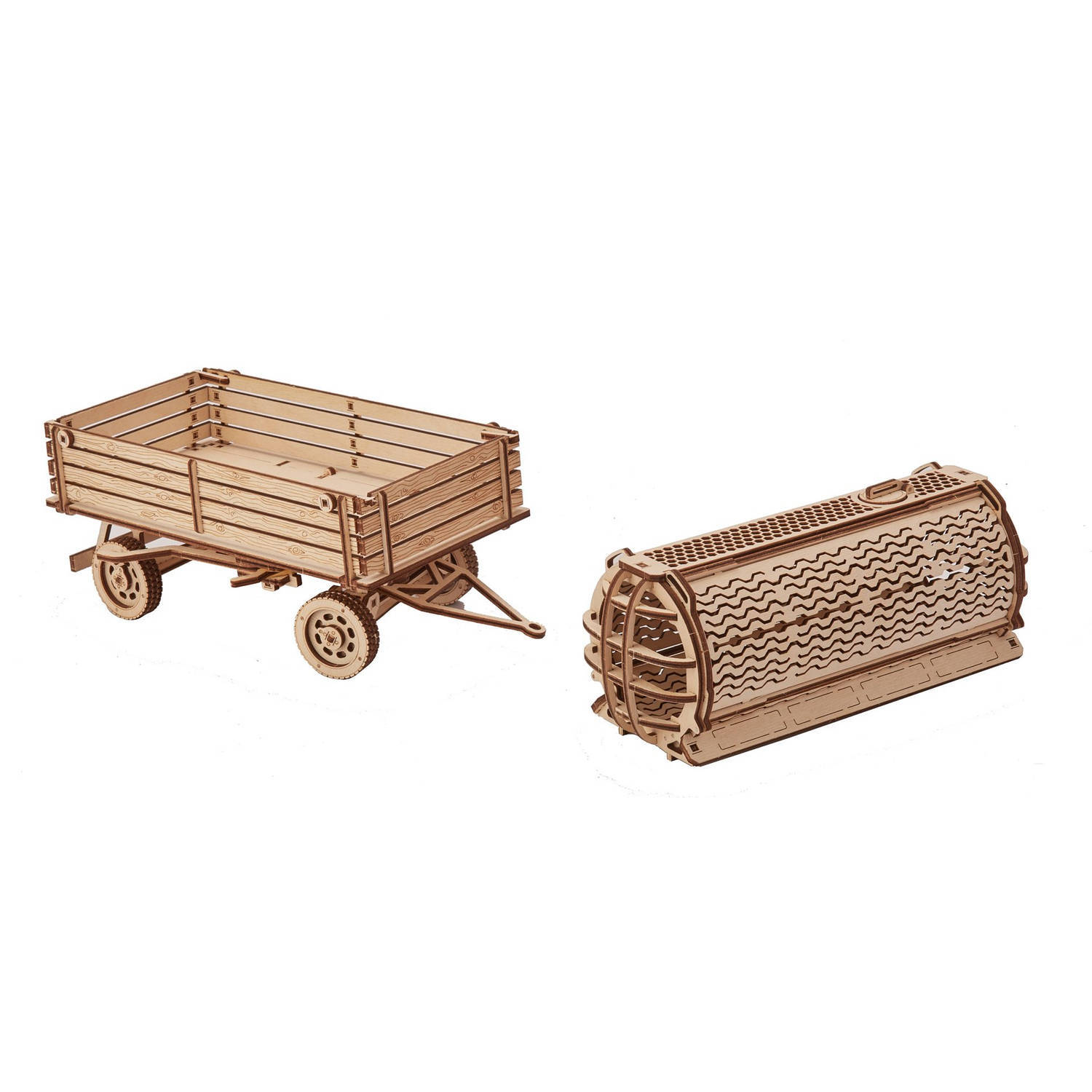 Wood Trick Trailer voor Tractor - Houten Modelbouw