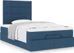 Maison Exclusive - Cadre de lit ottoman avec matelas, bleu, 120x200 cm, textile