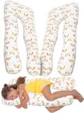 KomfortKissen™ Kids - Coussin ergonomique pour enfant - Forme en U - Arc-en-ciel/Blanc