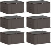 vidaXL Boîte de rangement avec fenêtre transparente, 6 pièces, 33,6 litres