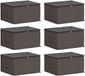 vidaXL Opbergdoos met transparant bovenraam, 6 stuks, 33,6 liter