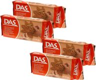 Merkloos / Sans marque DAS Boetseer klei in het terra - 4x - 1 kilo - Speelgoed - Kleien - Kinderen