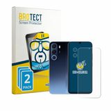 BROTECT - Screenprotector voor realme C100x (Voor+Camera) - Folie Beschermfolie transparant 2 Stuks