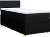 vidaXL Boxspring met matras stof zwart 90x190 cm