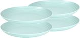 Plasticforte Rond bord/camping bord - Set van 4x stuks - D25 cm - mintgroen - kunststof