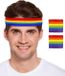 Henbrandt Regenboog gay pride kleuren hoofd en pols zweetbandjes set 3 stuks