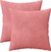vidaXL Kussensloop 2 stuks HEERLEN Roze 35 x 35 cm Fluweel