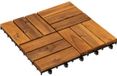 Hespéride Hesperide Tuintegel/balkon terrastegels - 9 stuks - acacia hout kleur - kunststof - 30x30cm