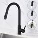 Lonheo - Mitigeur de cuisine noir rotatif à 360° robinet cuisine en acier inoxydable avec 2 fonctions douchette extractible